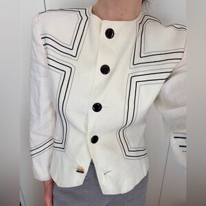 Louis Feraud Vintage 100% Linen Jacket